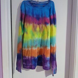 Gap Women's XL Tie Dye Long Sleeve Crew Neck Tee EUC